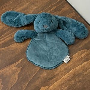 O.B. Designs Banjo Bunny dark teal/blue Plush Lovey Blankie toy Easter NWOT
